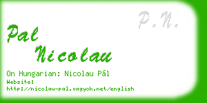 pal nicolau business card