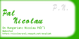 pal nicolau business card